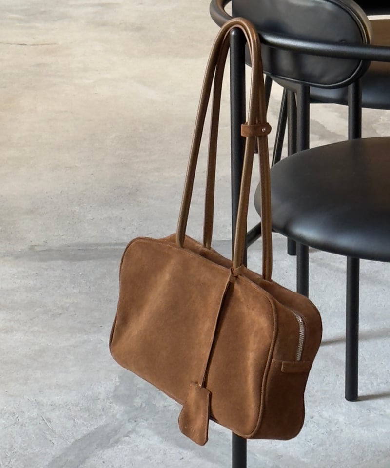 SUEDE SHOULDER BOSTON BAG | JISTORY