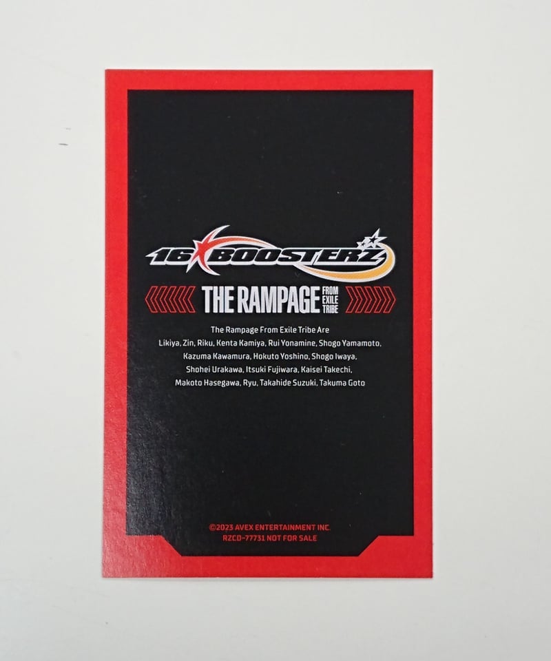 ランページ rampage 16BOOSTERZ クリアトレカ 川村壱馬 ランページ