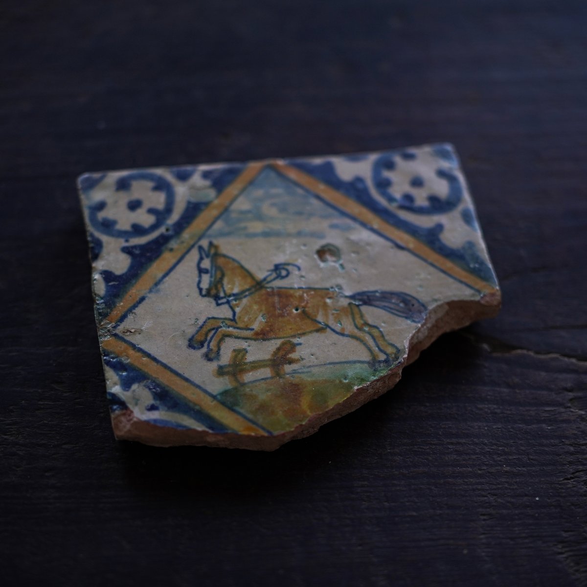 17世紀オランダ デルフト初期色絵タイル / the Netherlands 17th C.