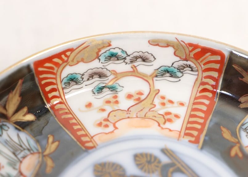 明治前期色絵松竹梅図縁立ち小皿 | 吉祥寺PukuPuku