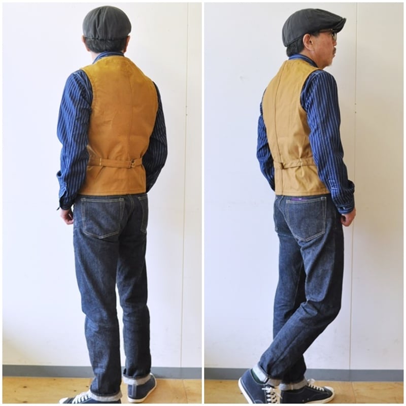 シュガーケーン SUGARCANE ブラウンダック ワークベスト SC14375