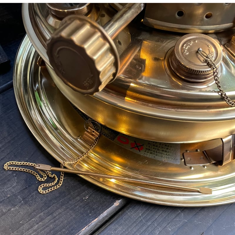 日本船燈 ニッセン 石油ストーブ ゴールドフレーム 真鍮製 IS-3 ②