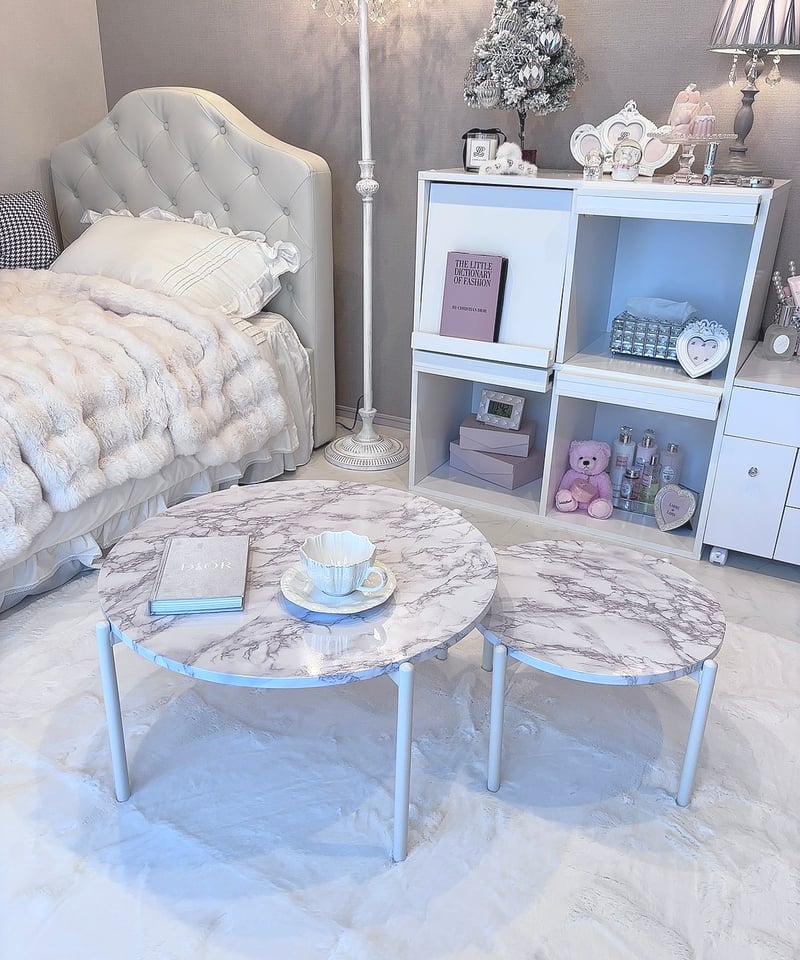 送料無料】大理石調ローテーブルセット | LARME de LAPIN