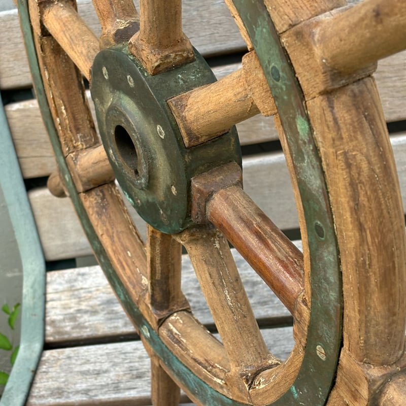 アンティーク 船舵輪 木製ラット | アンティーク家具と喫茶キャバレー