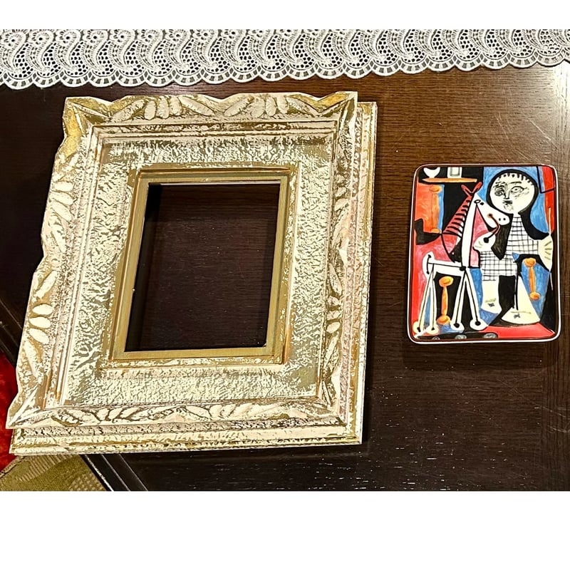 パブロピカソ 絵皿入り額 クロードの木馬 | アンティーク家具と喫茶