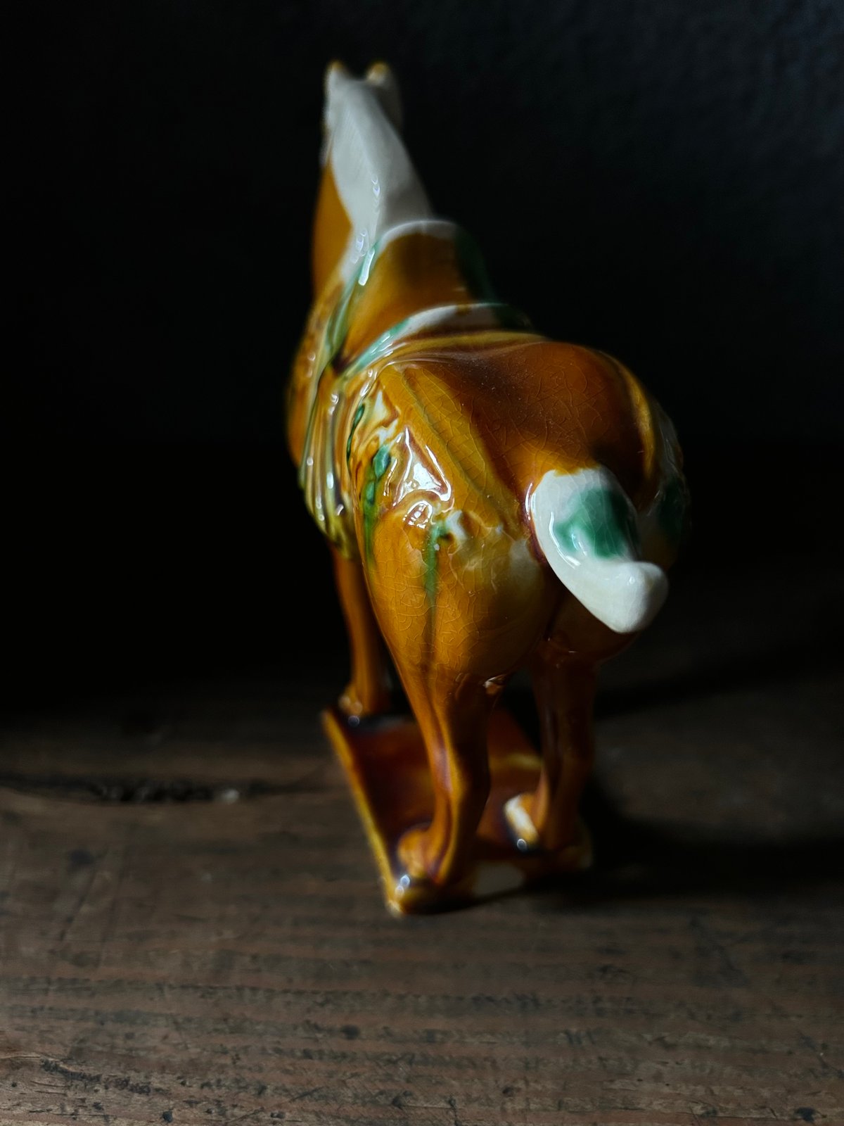 唐三彩の馬の置物/中サイズ/中国/陶器/アンティーク | 骨董