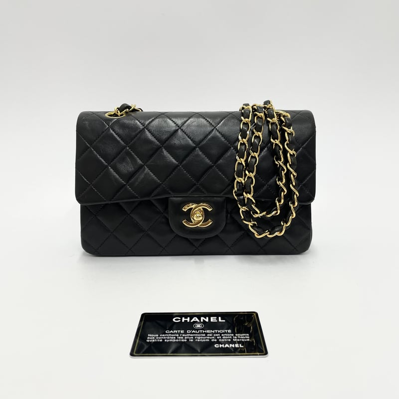 CHANEL ラムスキン マトラッセ23 Wフラップ チェーンショルダーバッグ