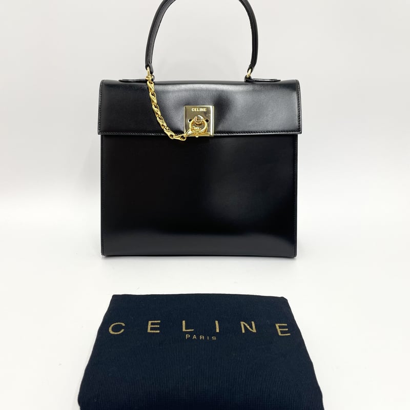 CELINE ボックススカーフ ターンロックハンドバッグ | AMONA VINTAGE