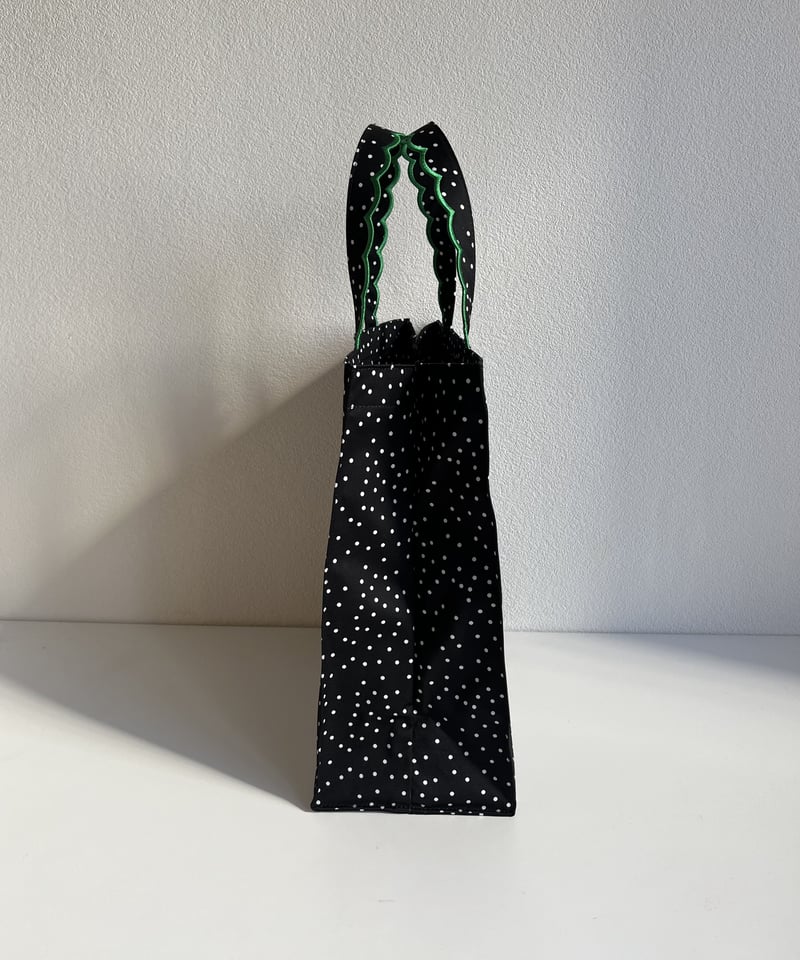 Fleur tote （square small） Dot Green | elu