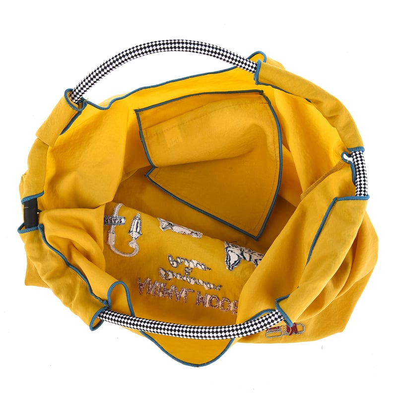 24-7151 撥水加工 刺繡ワッシャーバッグMサイズ アニマルモード柄