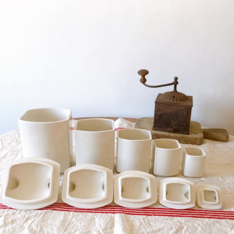 レア☆HBCM ベアン クレイユエモントロー バスク柄 陶器キャニスター5