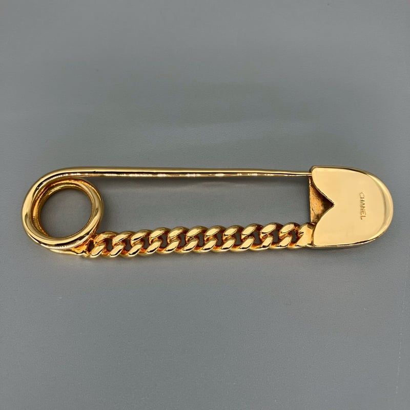 CHANEL (シャネル) ヴィンテージ 安全ピン クローバー ブローチ