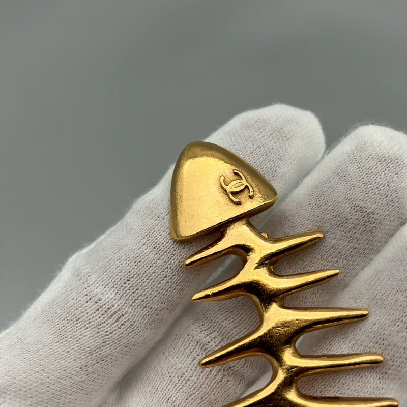 CHANEL (シャネル) ヴィンテージ フィッシュボーン 魚 骨 ココマーク