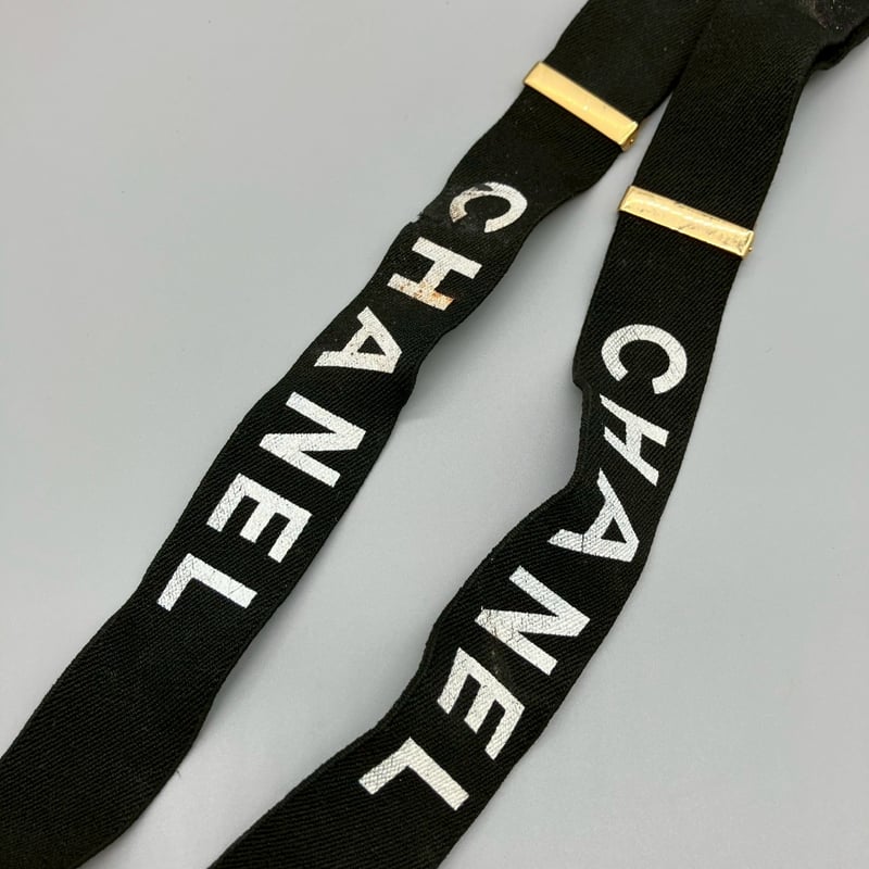 CHANEL (シャネル) ヴィンテージ ココマーク ロゴ サスペンダー