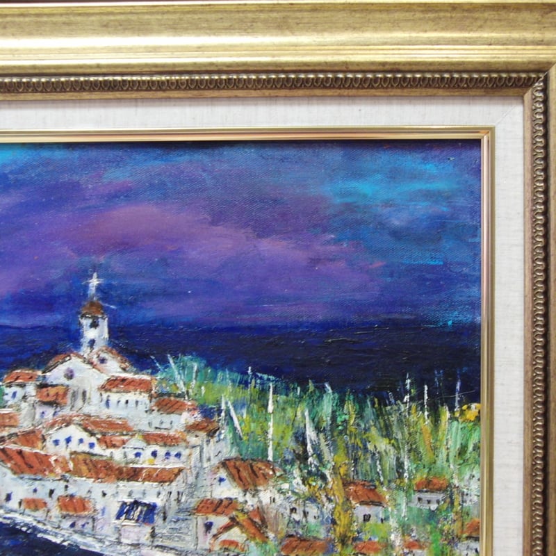 ≪国美協≫南 美穂子、『岬の修道院(南イタリア)』、油彩画、F6号：40