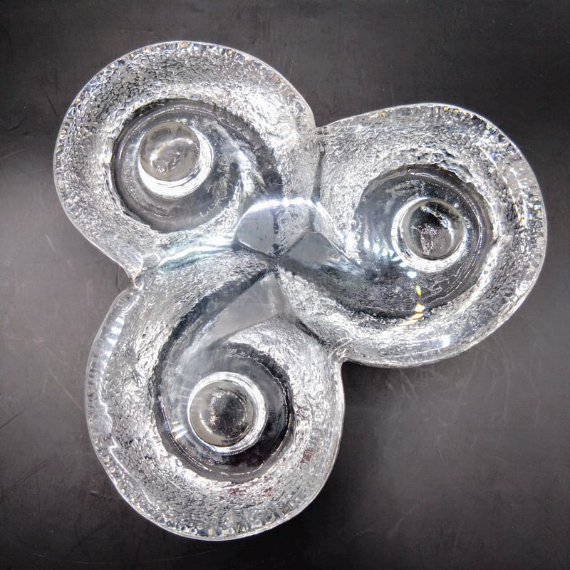 希少 Orrefors オレフォス クリスタル キャンドルホルダー