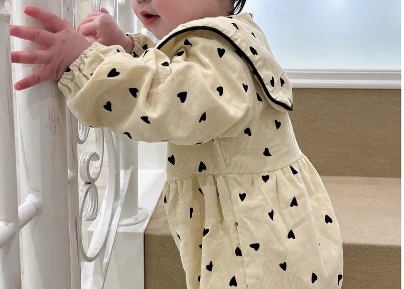 ハートセーラー襟ロンパース66〜100一部即納 | Prince