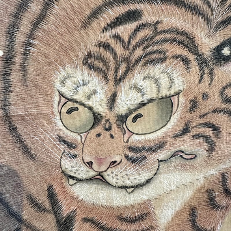 熊代熊斐筆 稀有な紙本水墨画 【 切 竹 之 図 】 掛軸一幅 469 【公式