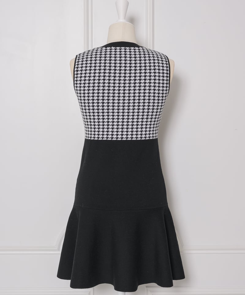 千鳥柄ミニニットワンピカーデセット | DOLCELICHE（ドルチェリーチェ）