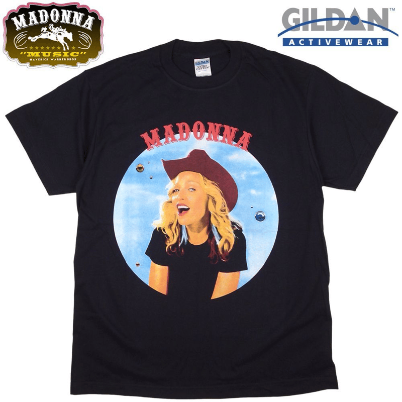 MADONNA マドンナ Tシャツ GILDAN製 ブラック Lサイズ バンドT MUSIC