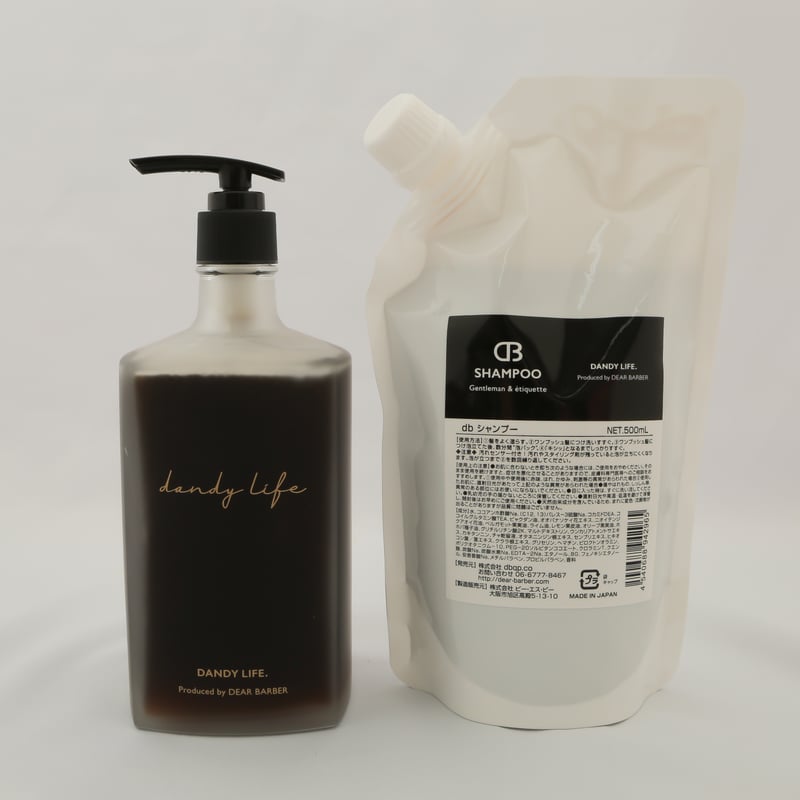 ｸﾞﾗｽﾎﾞﾄﾙ付》 dbｼｬﾝﾌﾟｰ/500ml ￥4,500+税 | DANDY LIFE