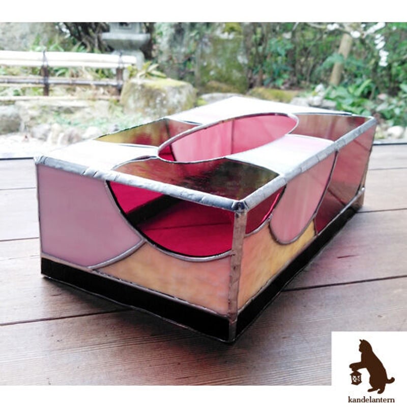 ステンドグラス ティッシュケース （春色アイスクリーム） | kandelantern