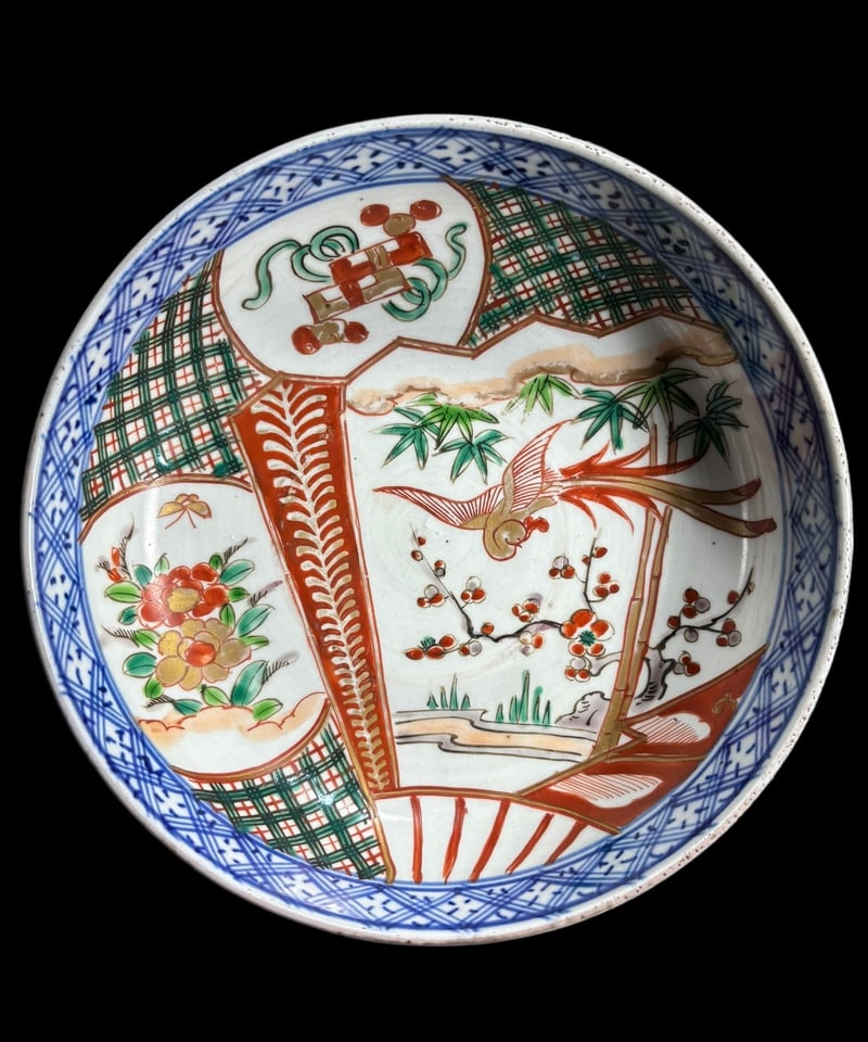 骨董品 古伊万里 大鉢 深鉢 アンティーク 時代物 古伊万里の大鉢です