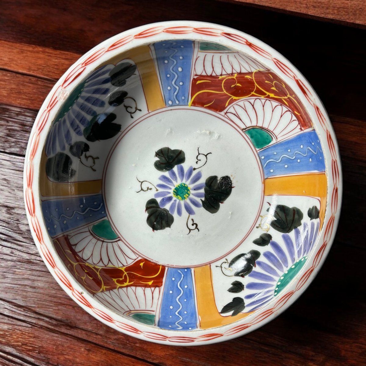 蓋物 丼 鉢 九谷 古伊万里 錦彩 鳳凰 最上手 赤絵 獅子 高台 蓋物 丼