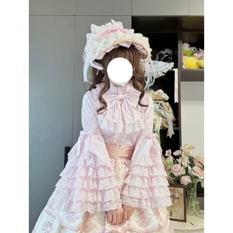 Lacy Princess姫袖ブラウス ベビーピンク／Select | tulle オンライン