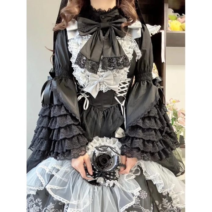 Lacy Princess姫袖ブラウス ブラック／Select | tulle オンラインストア