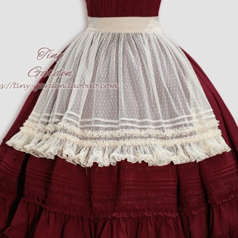 Nocturne of Reminiscenceドットチュールエプロン 生成り／select