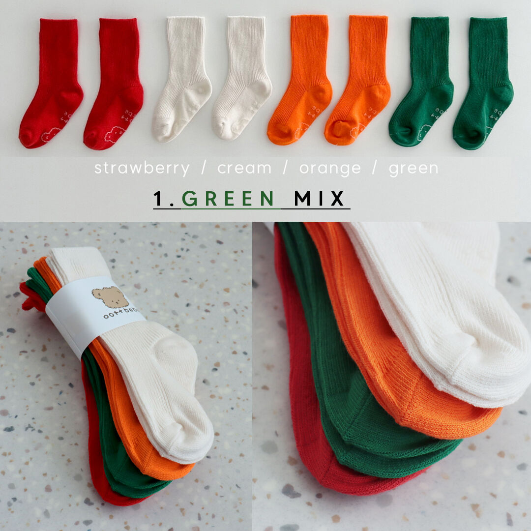カラフルソックス4足セット | Shirley's