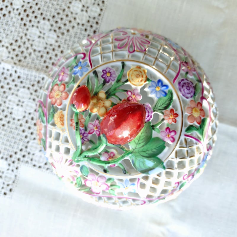 Herendヘレンド🦋🧙ファンタジー👑大きなボンボン入れ口径約15㎝D