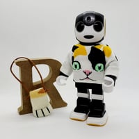 ロボホンの服/チェック柄リバーシブルキャップットセット