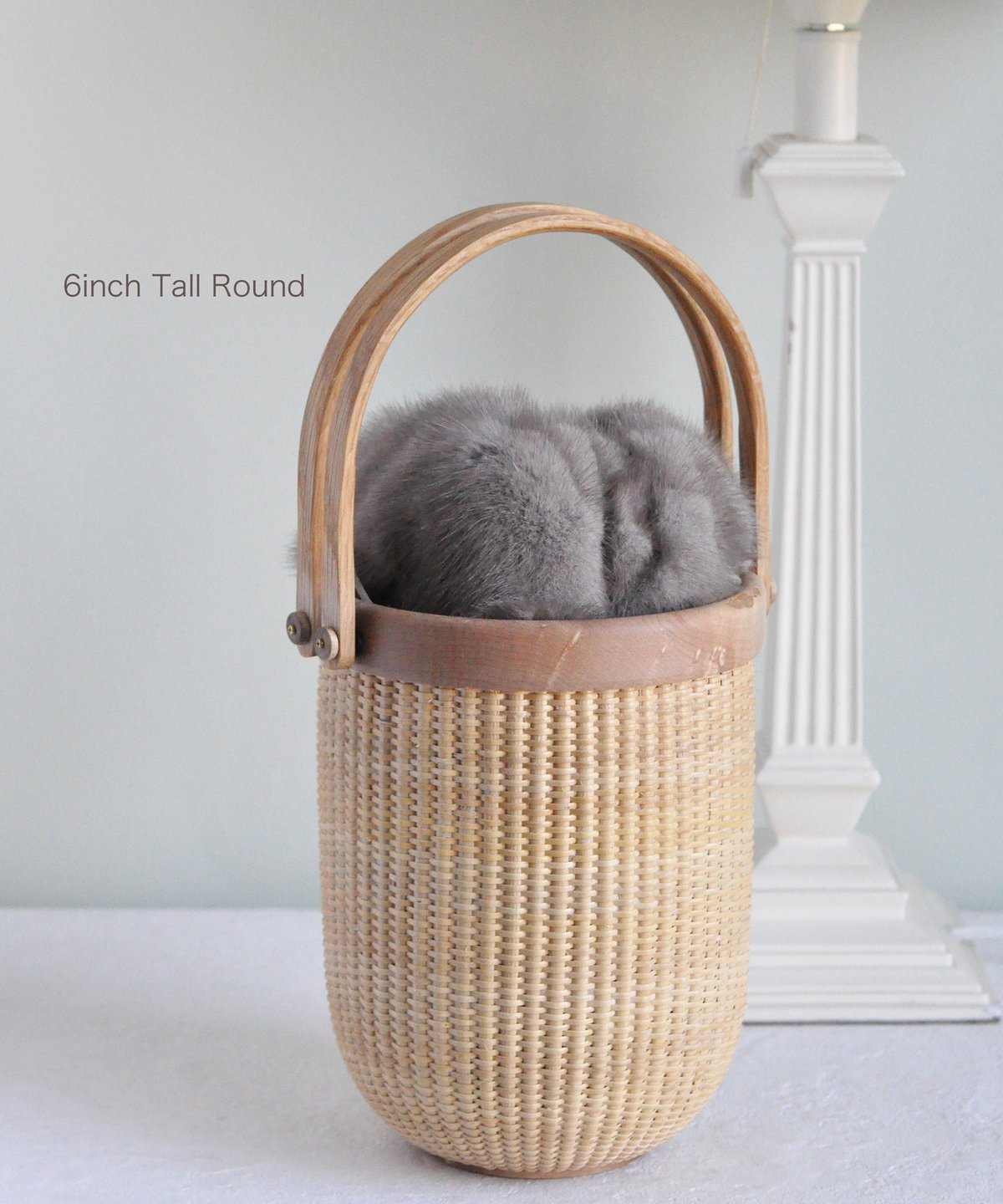 6インチラウンド（トール）・ナンタケットバスケット】インナーバッグM