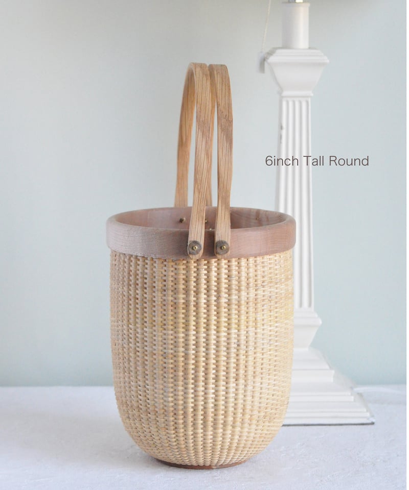 6インチラウンド（トール）・ナンタケットバスケット】インナーバッグM