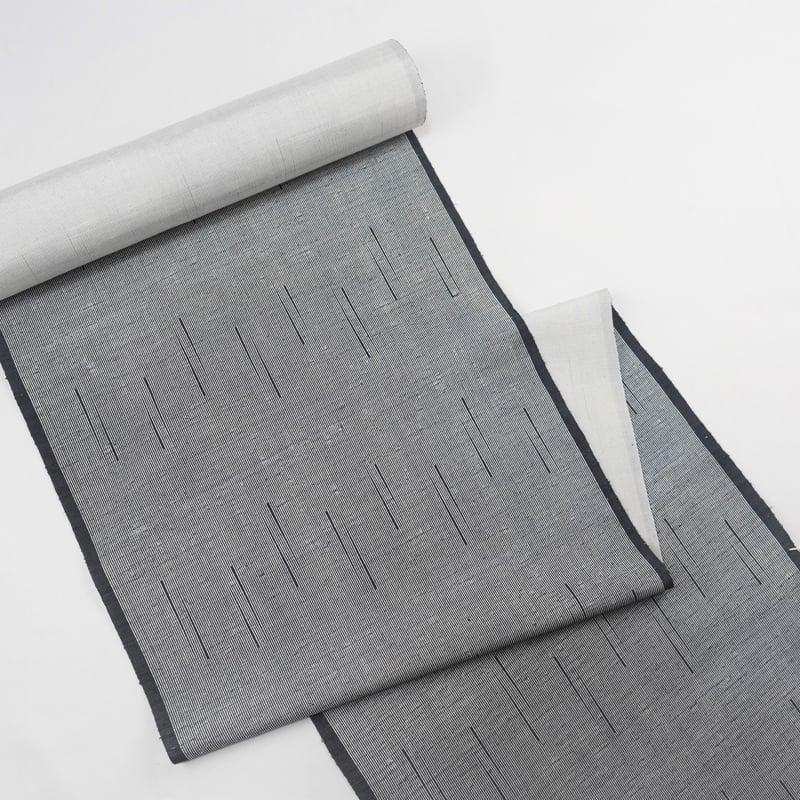 江戸小紋「竺仙・真綿紬・雨入り万筋・児玉博(型)・浅野栄一(染