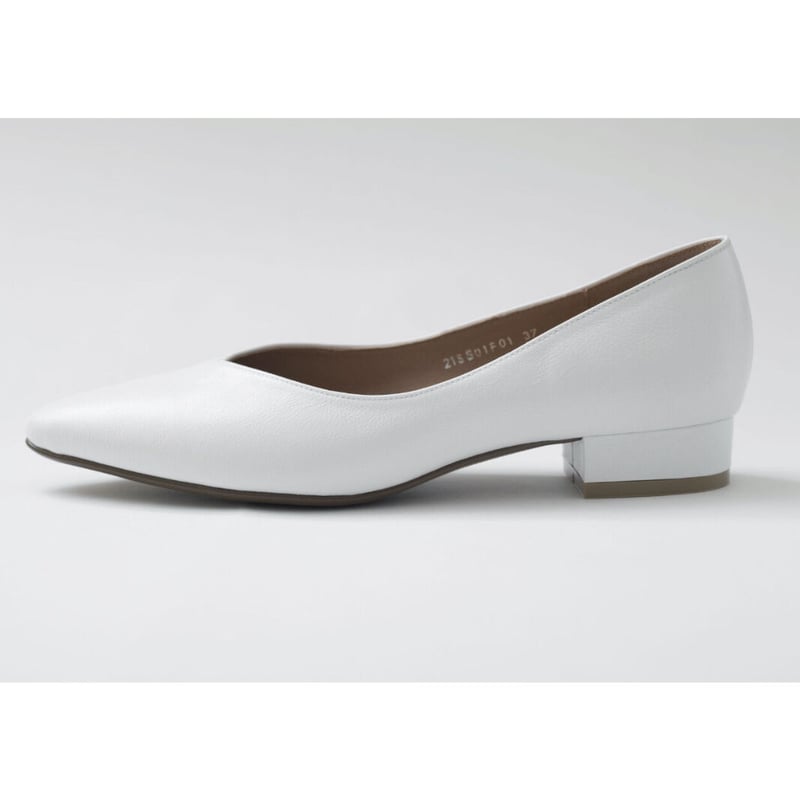 22cm-26cmポインテッドトゥフラットパンプス/ホワイト | gr.