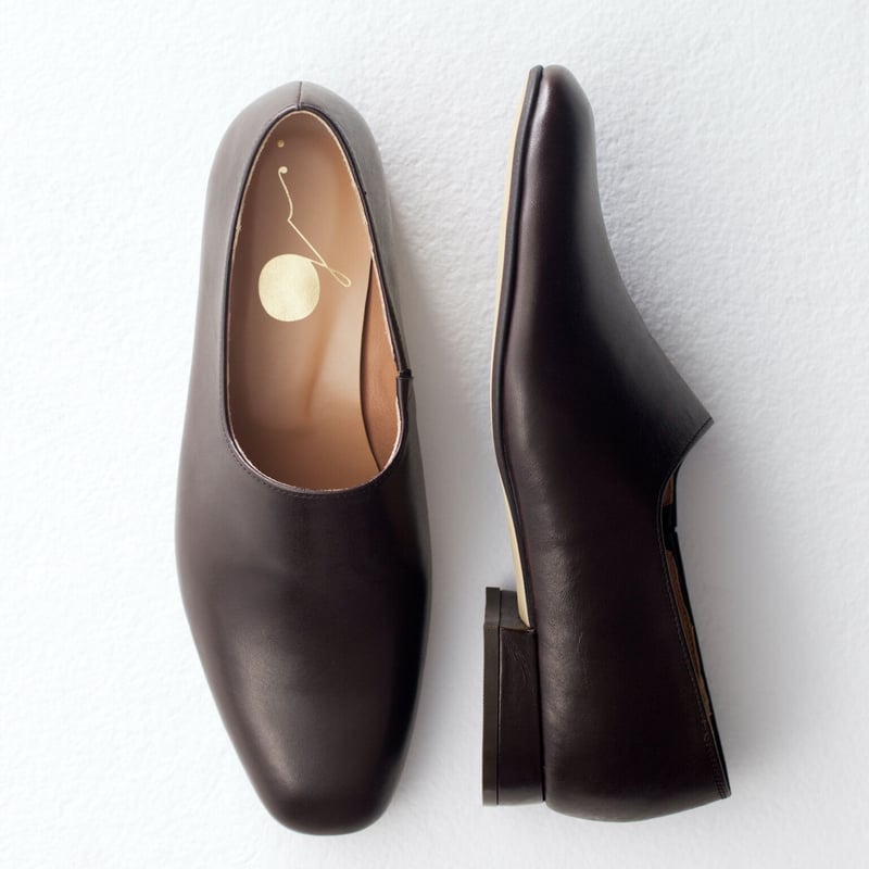 23cm-25cm深めスクエアトゥパンプス/ダークブラウン | gr.