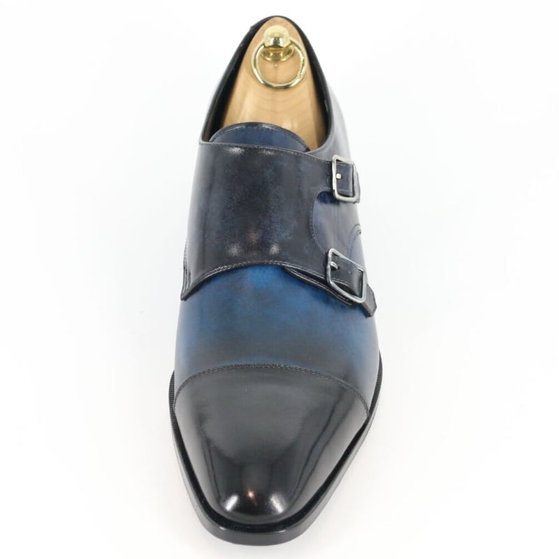 ブラック/ネイビー｜ダブルモンクストラップ | K-51 Order Shoes STORE