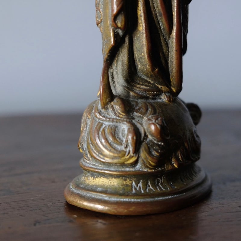 聖母マリア 像 メタル フランス アンティーク 0501709 | jinen_antique