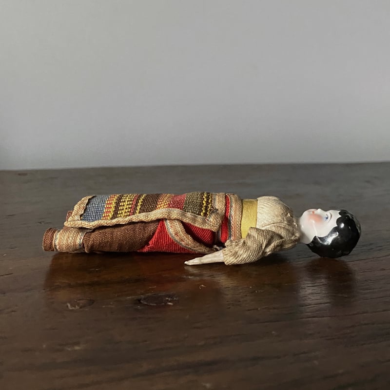 ドイツ製 チャイナヘッドドール ビスクドール 12.5cm アンティーク