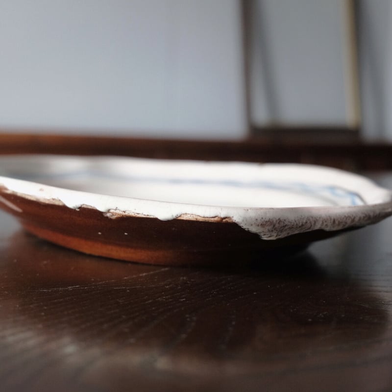 キュノワール culnoir 未使用品 花リム楕円皿 オーバル皿 フランス