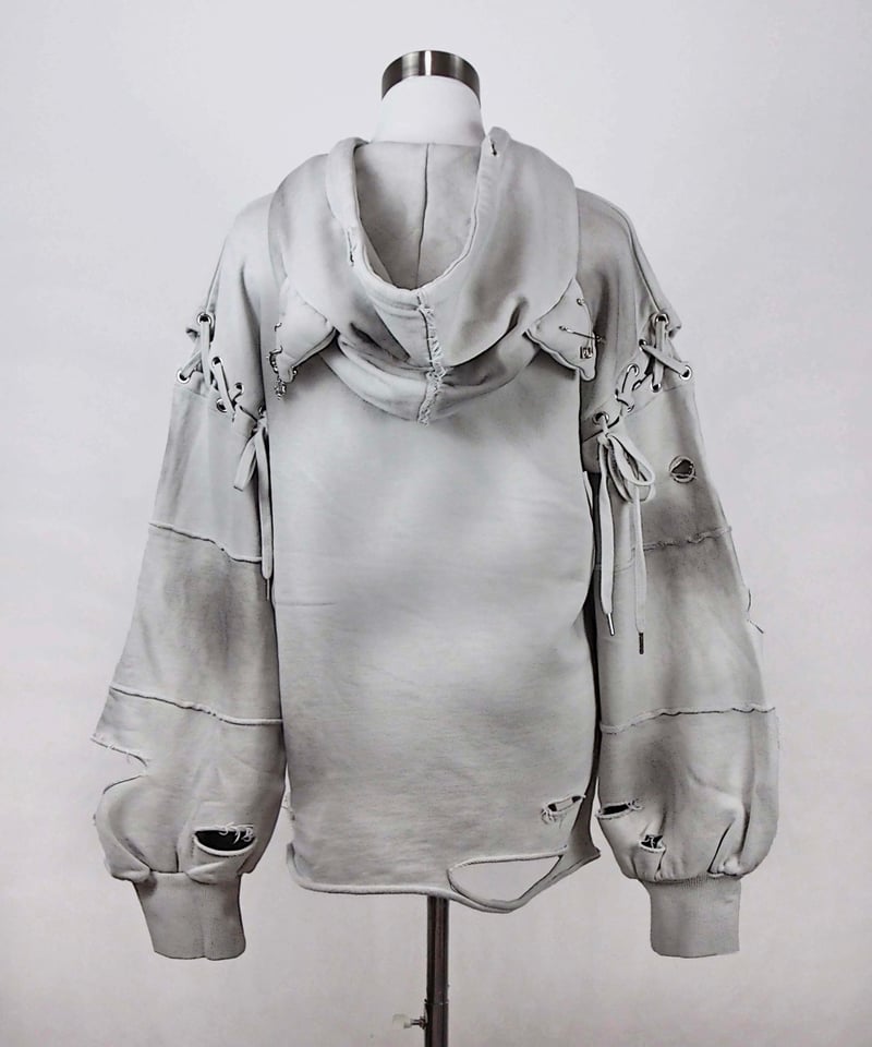 再販《ダメージオーバーサイズ猫耳パーカー》I .GRYA | HIDOLATRAL THEODOL