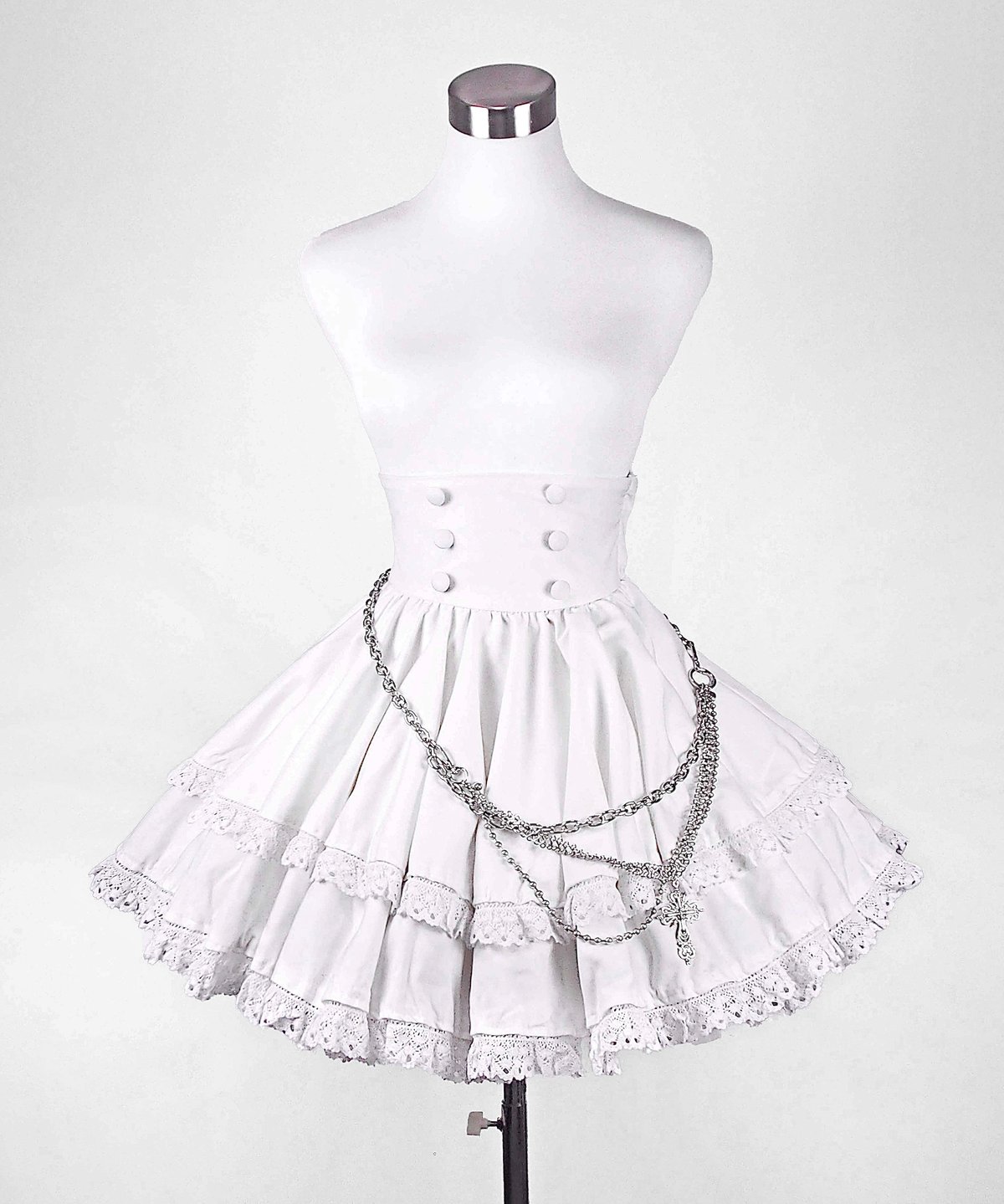 2段フリルコルセットスカート》WHITE | HIDOLATRAL THEODOL