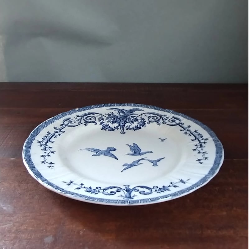 フランスアンティークプレート ジアンのマリーアントワネットb