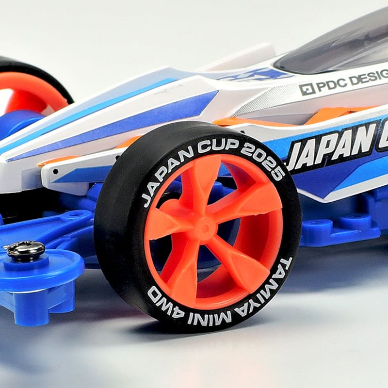ミニ四駆 中径ローハイトホイール 5本スポーク 蛍光オレンジ #mini4wd