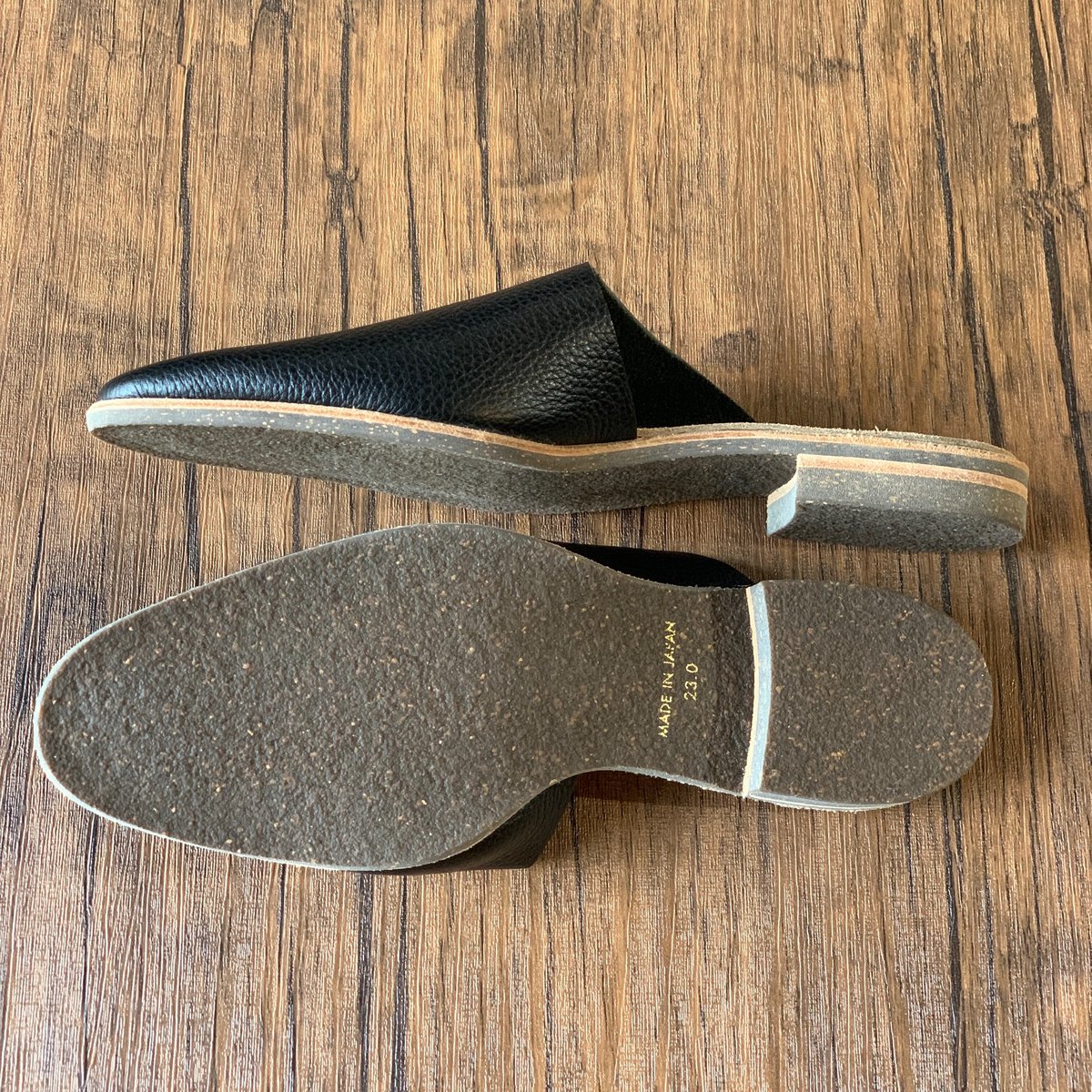 U-DOT レザーミュール ブラック | LEATHER STYLE FAVOR