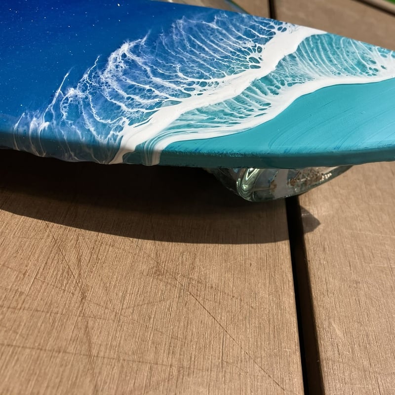 海のレジンアート サーフボード ディープブルー | la vida