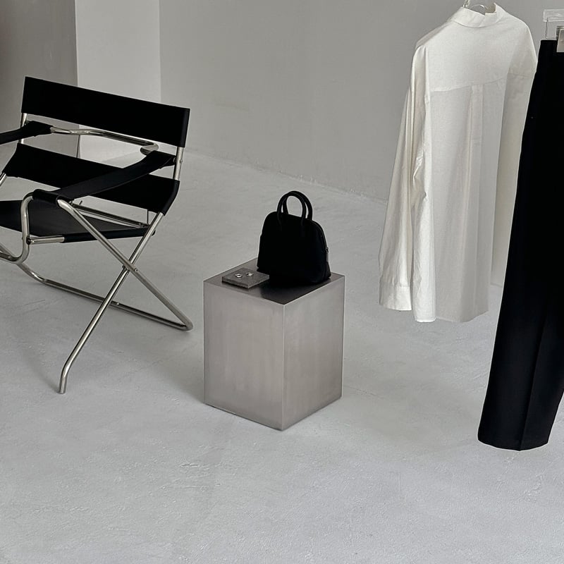 table-03166 ステンレス スクエア サイドテーブル スツール H40 W30 | A